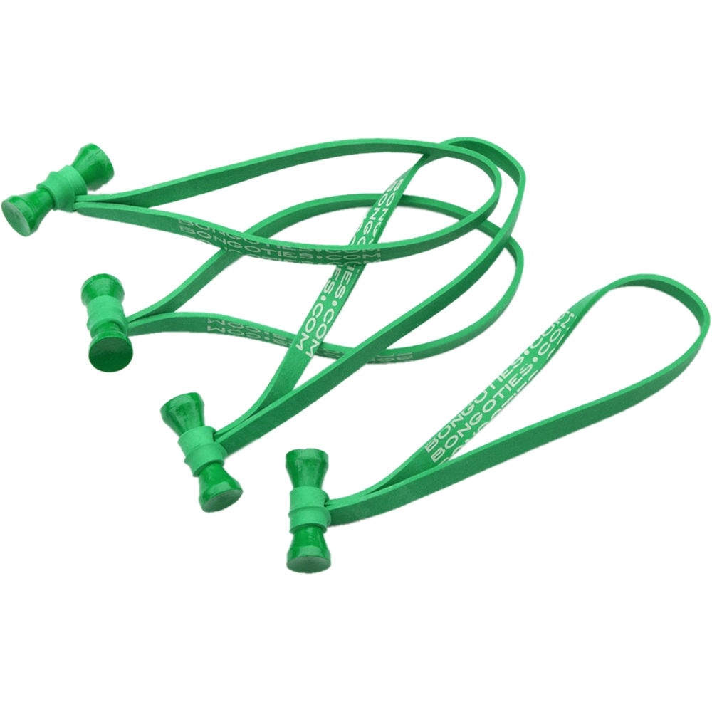 BongoTies Elastic Cable Ties (Green, 10 Pack, 12.7cm)