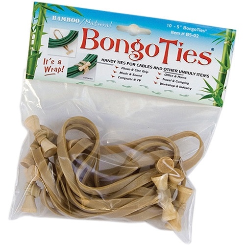 BongoTies Elastic Cable Ties (Natural, 10 Pack, 12.7cm)