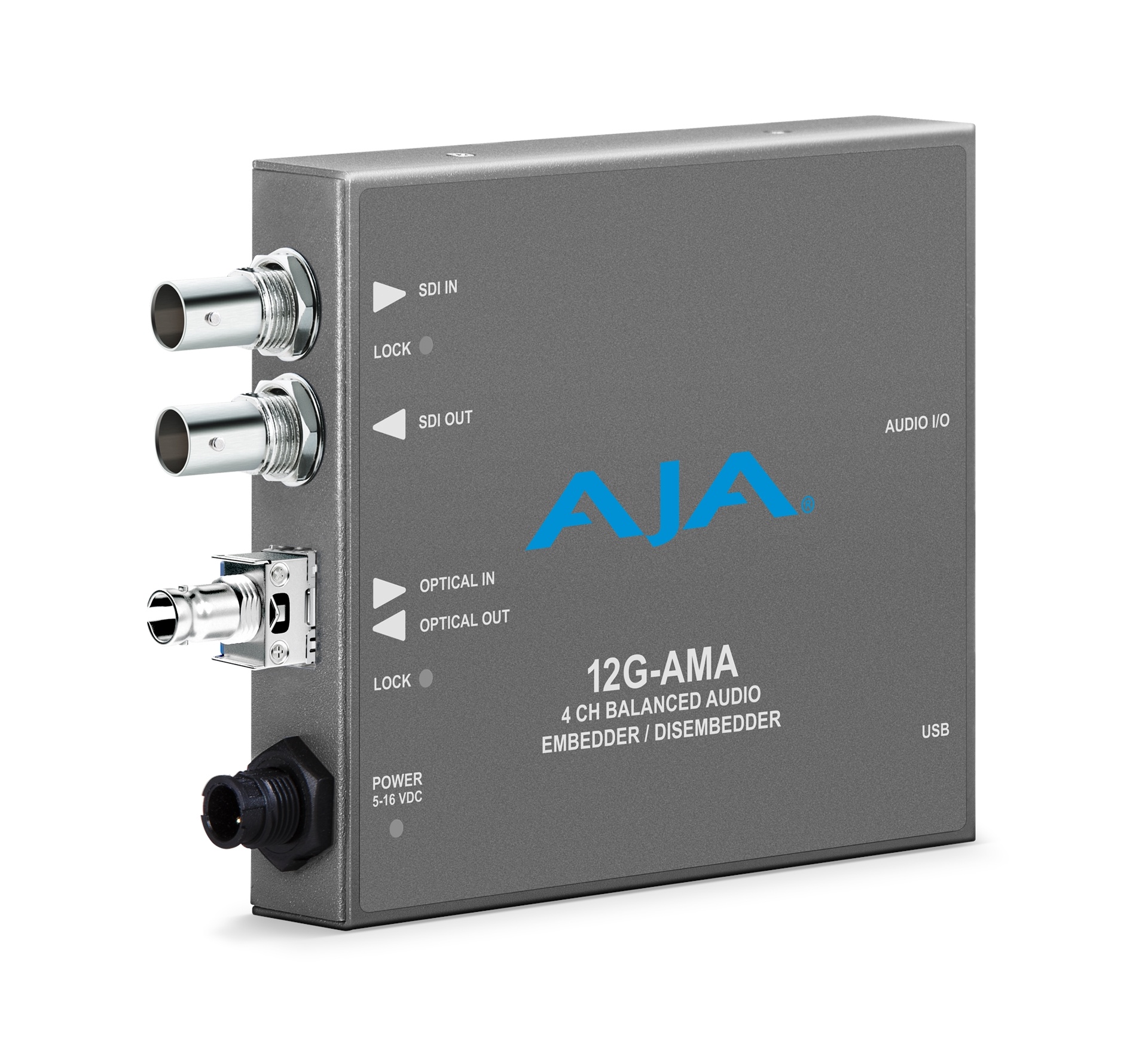 AJA 12G-AMA Analog Audio Embedder/Disembedder (4 Channel)