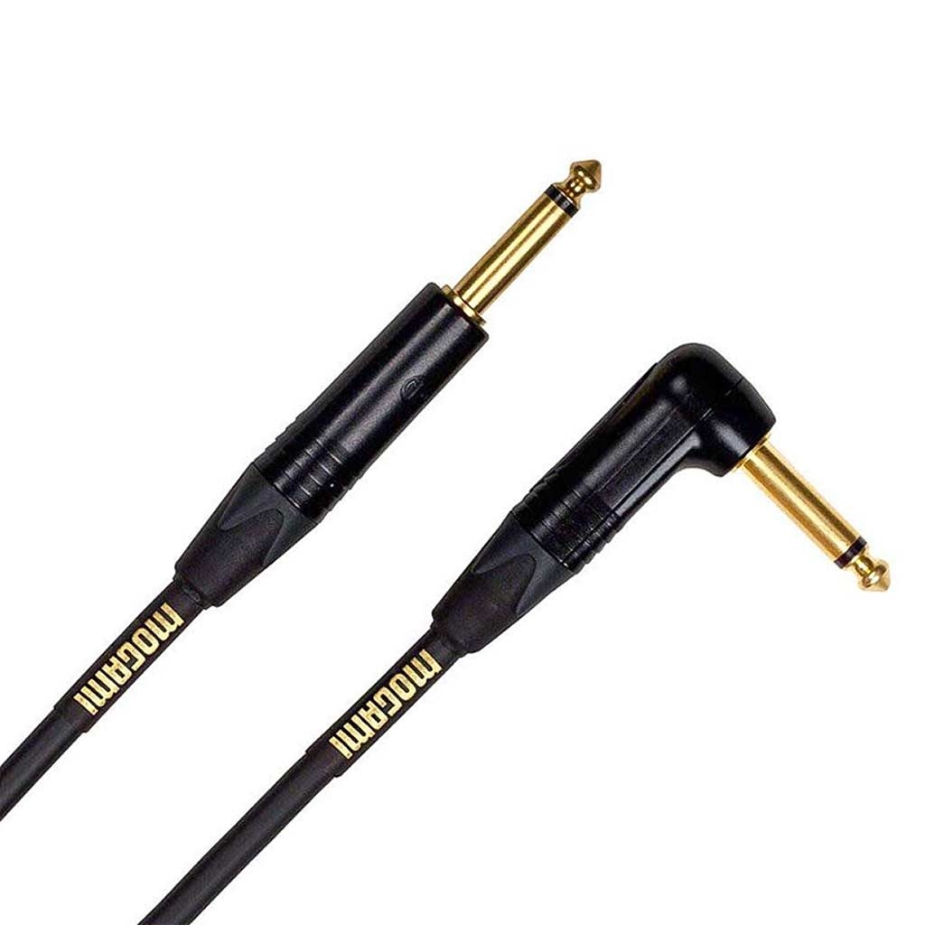 Mogami Gold Series Instrument Cable Right Angle to Straight (0.9m)