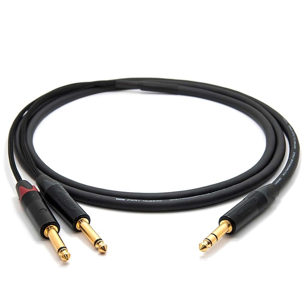 Mogami Insert Y-Cable 1/4 TRS to Dual 1/4 TS (1.8m)