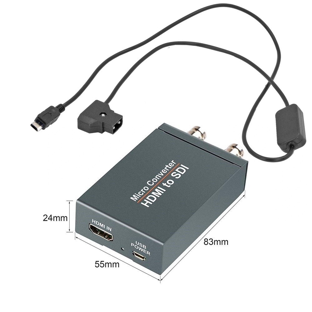 Mini Portable SDI to HDMI converter with Dtap cable