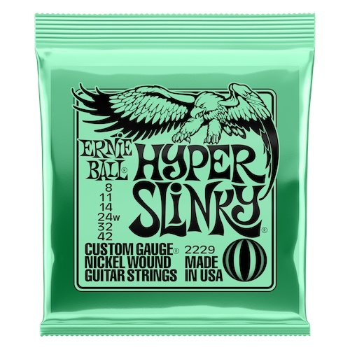 Ernie Ball Hyper Slinky Nickel Wound Electric Guitar Strings (8-42 Gauge)