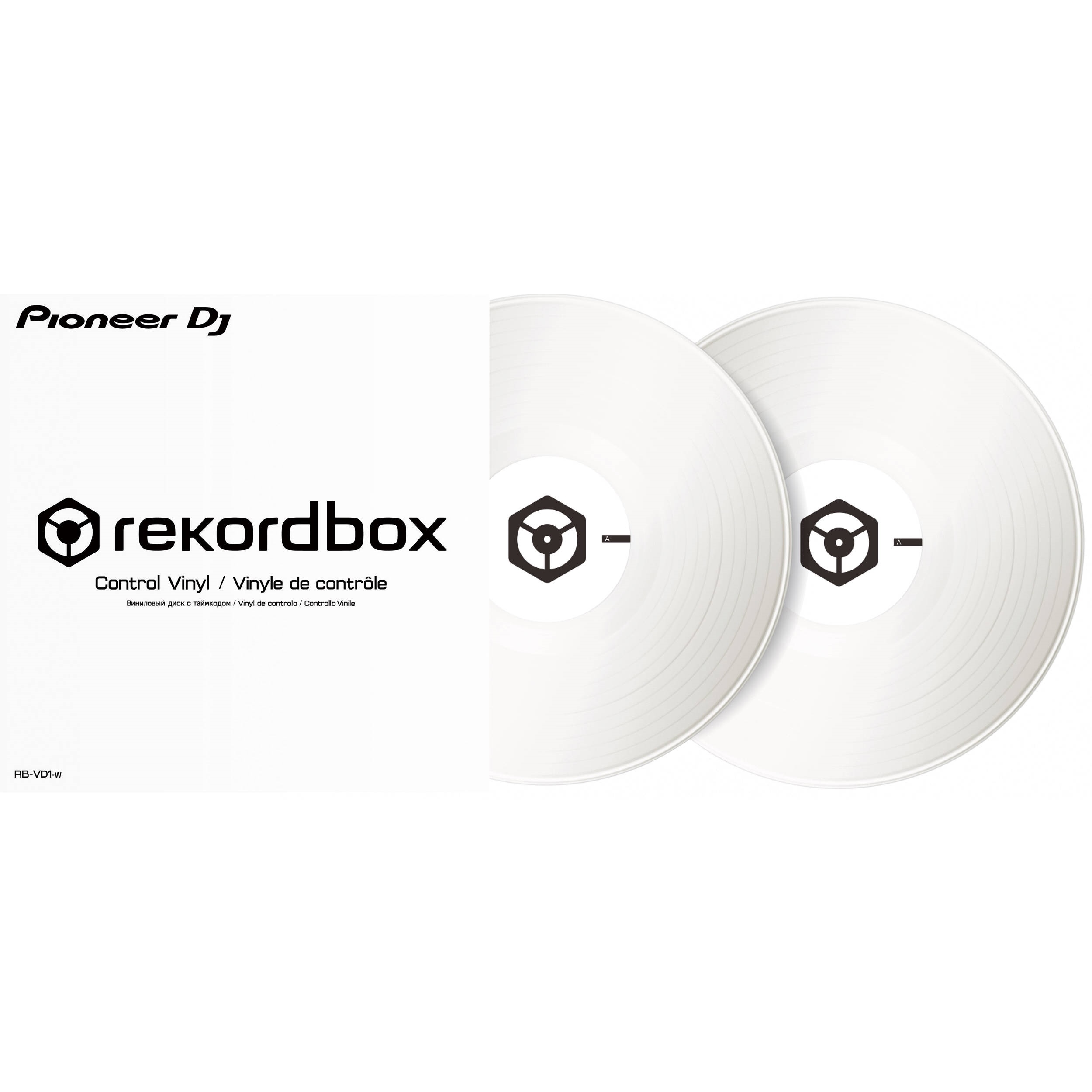 Pioneer DJ RB-VD1-W Control Vinyl for rekordbox dj - Double Pack (White)