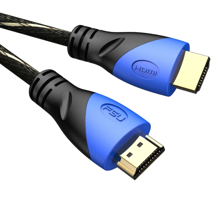 FSU Gold Plated Nylon HDMI Cable (3m, Blue)