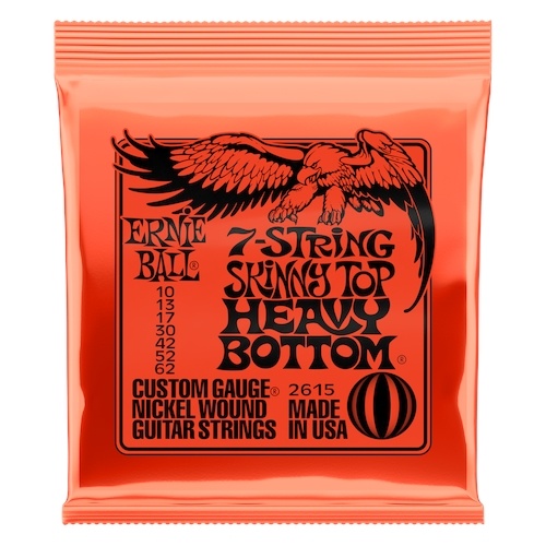 Ernie Ball Skinny Top Heavy Bottom 7-String Slinky Guitar Strings (10-62 Gauge)