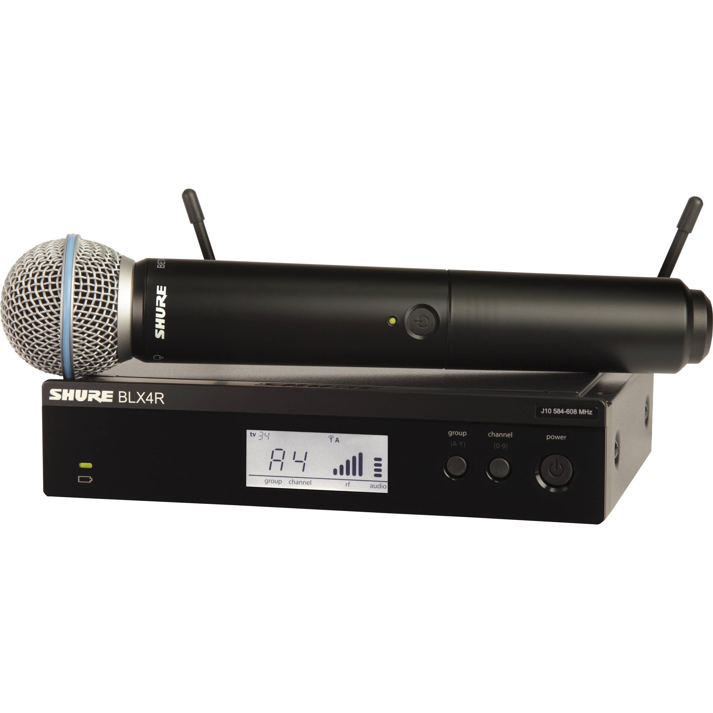 Shure BLX24R/B58 Rackmount Wireless Handheld Microphone System with Beta 58A Capsule (M17: 662 - 686 MHz)