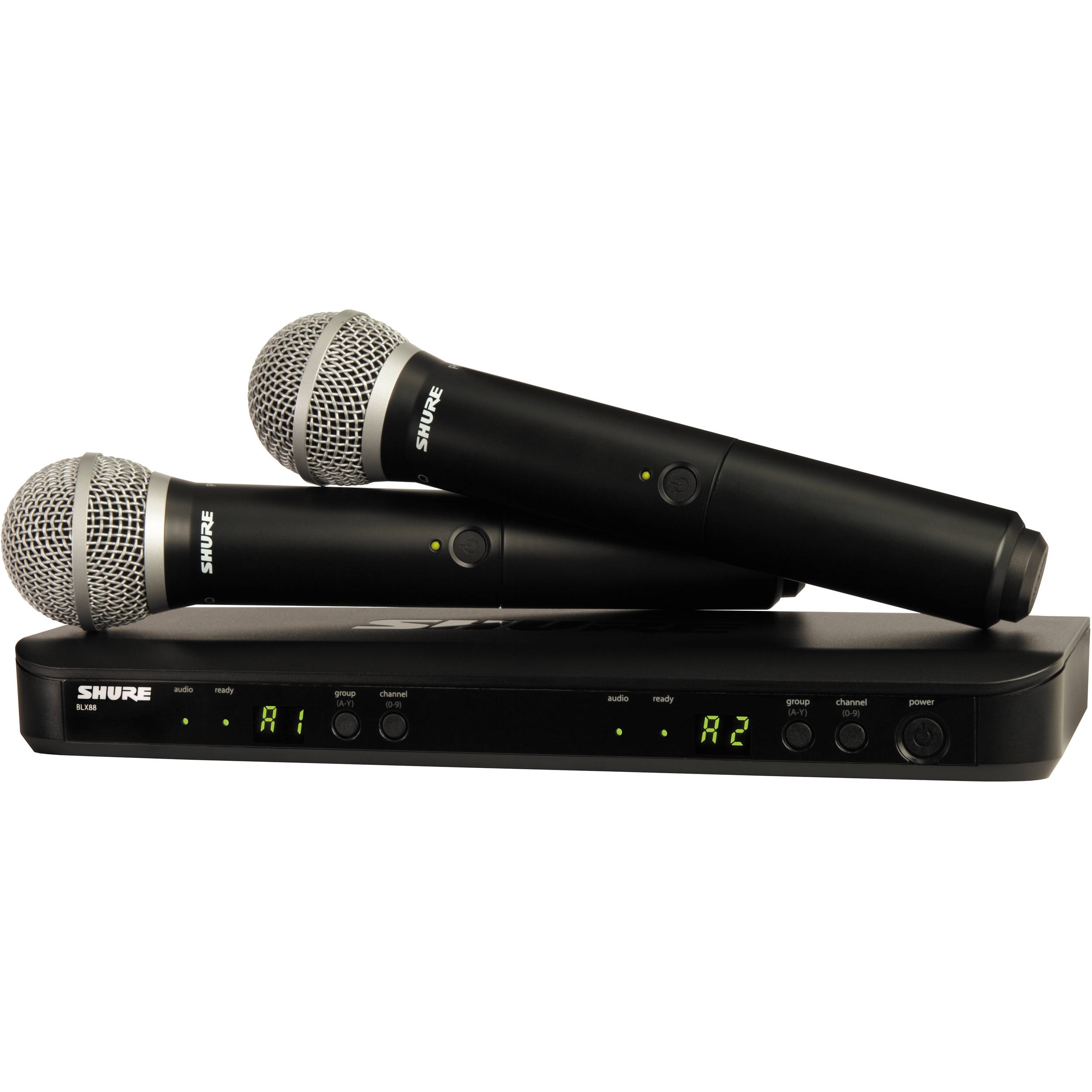 Shure BLX288/PG58 Dual-Channel Wireless Handheld Microphone System with PG58 Capsules (M17: 662 - 686 MHz)