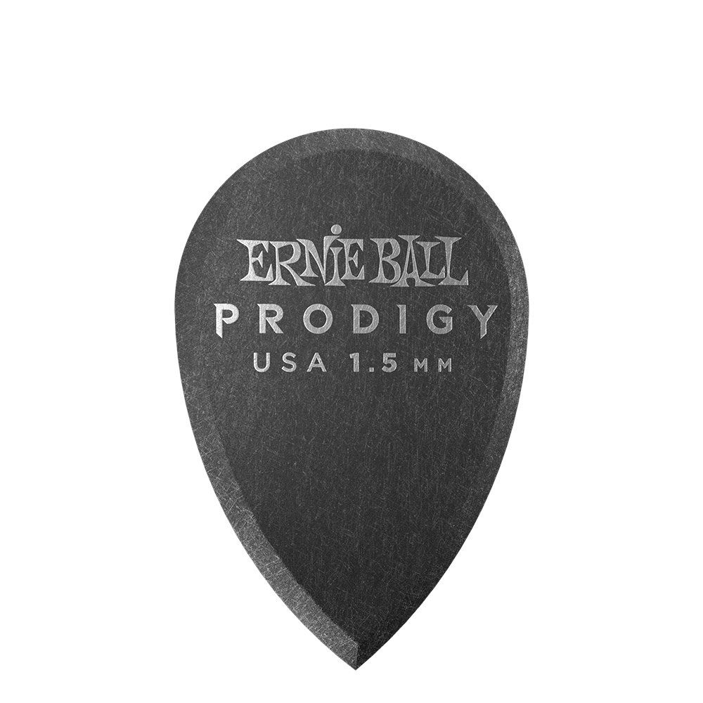 Ernie Ball Prodigy Guitar Pick Black Teardrop - 1.5mm (6-Pack)