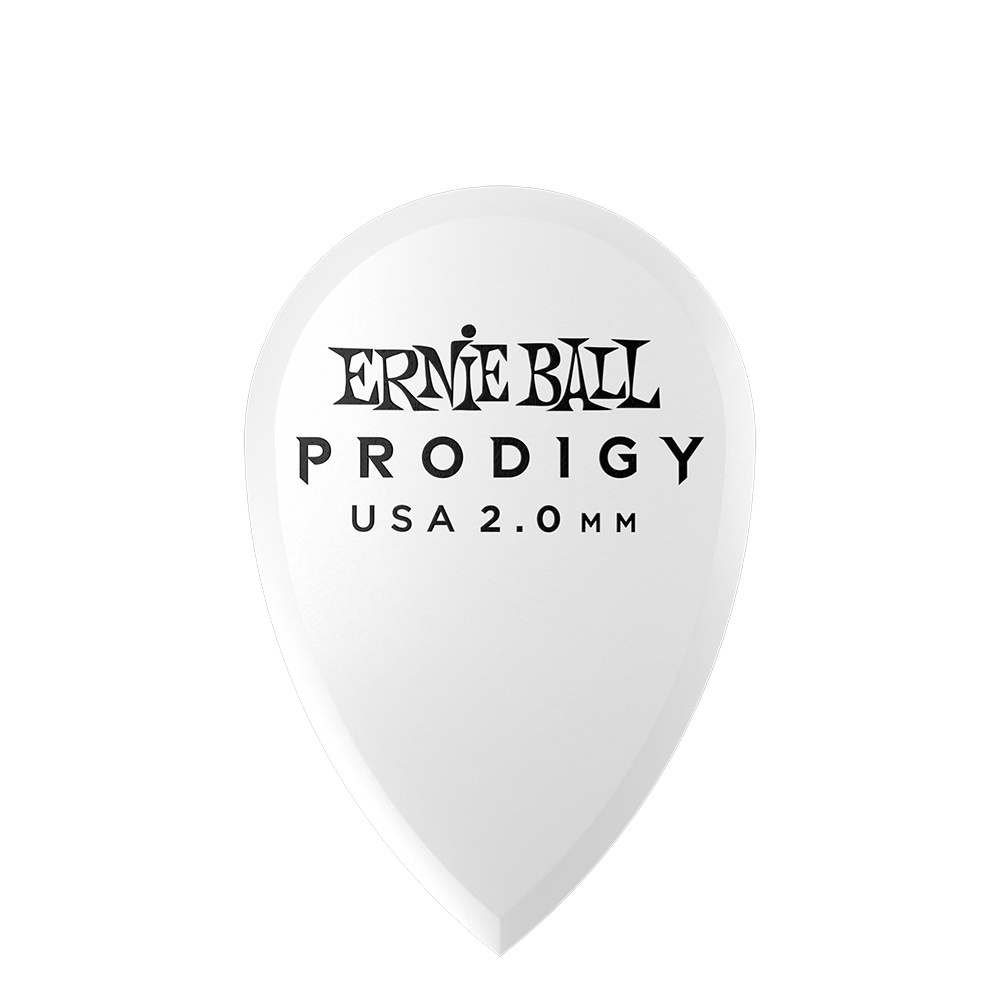 Ernie Ball Prodigy Guitar Pick White Teardrop - 2mm (6-Pack)