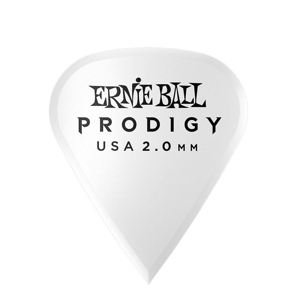 Ernie Ball Prodigy Guitar Pick White Sharp - 2mm (6-Pack)
