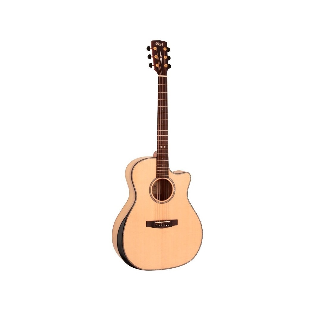 Cort GA-MY Bevel Acoustic Electric Guitar with Guitar Bag (Natural)