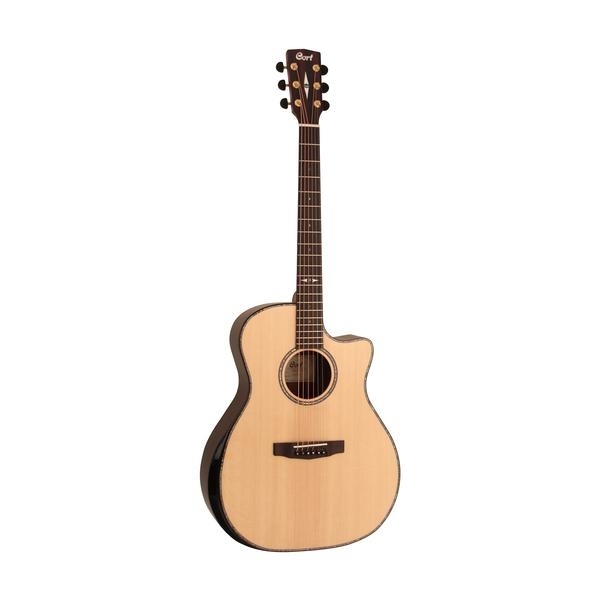 Cort GA-PF Bevel Acoustic Electric Guitar with Guitar Bag (Natural)