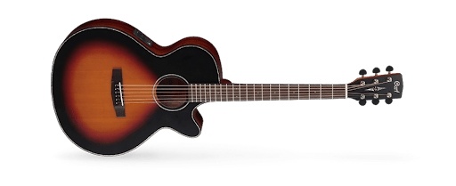 Cort SFX-E Acoustic Guitar with Guitar Bag (3 Tone Satin Sunburst)