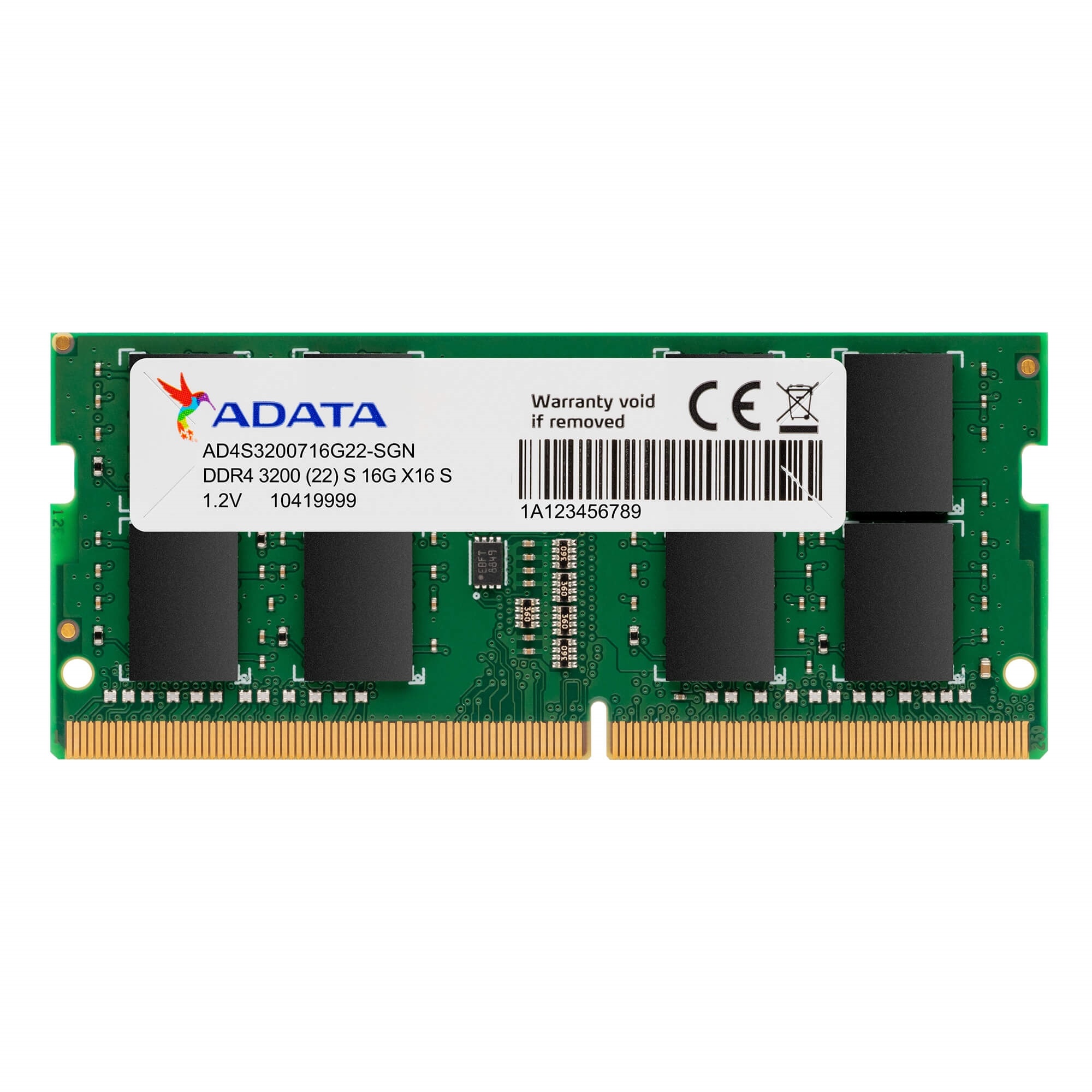 ADATA 16GB DDR4-3200 2048x8 SODIMM