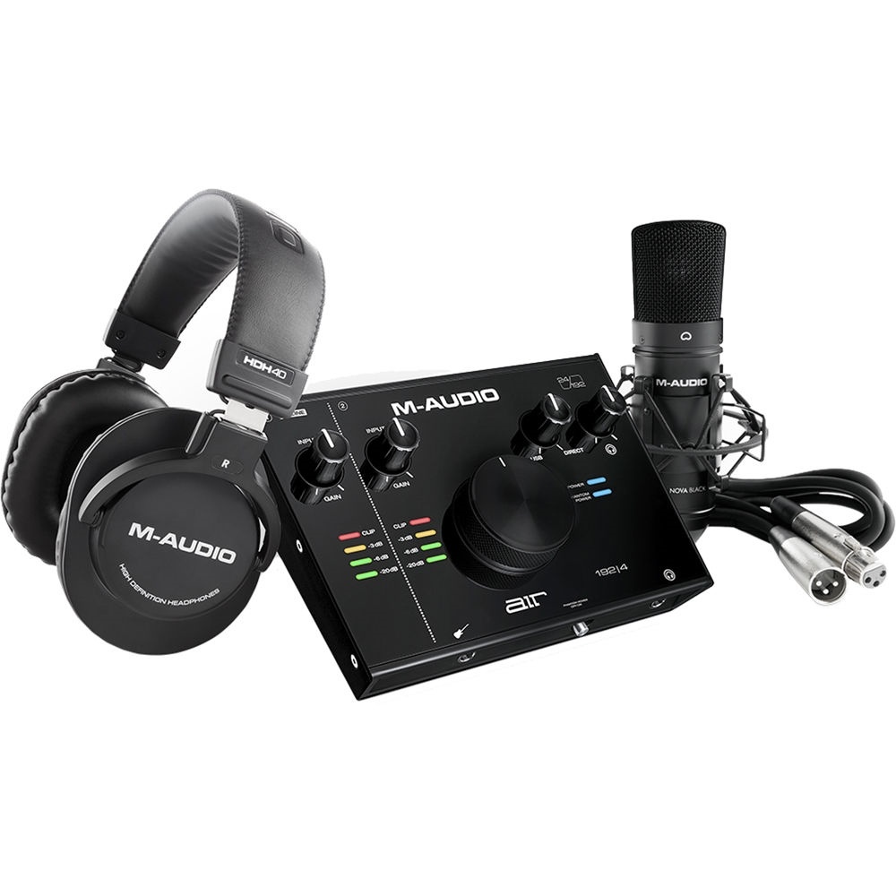 M-Audio Air 192 - 4 Vocal Studio Pro Pack with 2x2 Audio Interface, Mic & Headphones