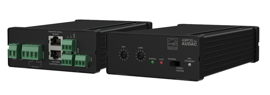 Audac AMP20MK2 Mini Stereo Low Impedance Amplifier