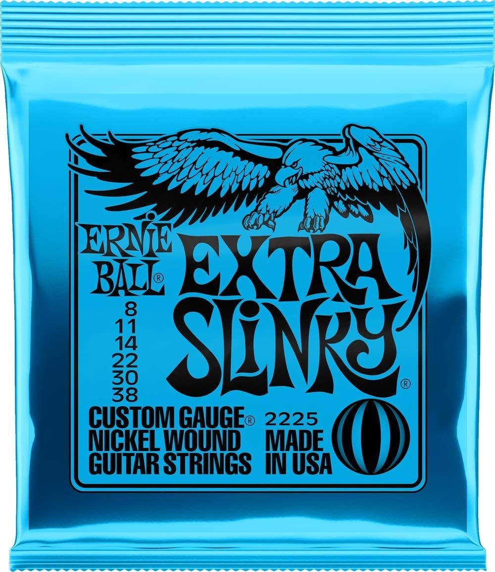 Ernie Ball 2225 Extra Slinky Nickel Wound Electric Guitar Strings .008-.038