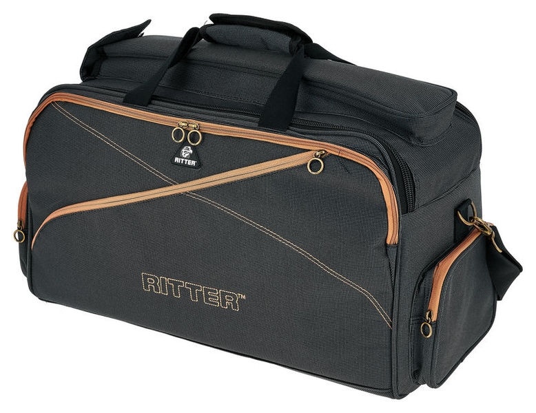 Ritter RBS7-TTR/MGB Triple Trumpet Bag (Misty Grey/Leather Brown)