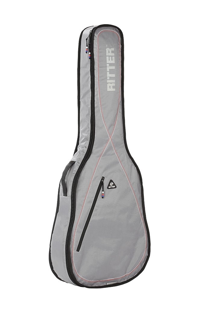 Ritter Performance RGP2-D/SRW Dreadnought Guitar Bag (Grey/Red/White)