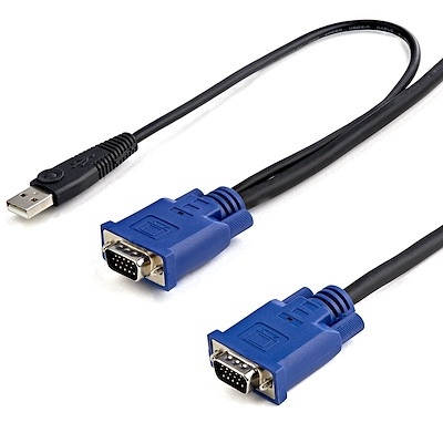 StarTech Ultra Thin USB VGA KVM 2-in-1 Cable (3m)