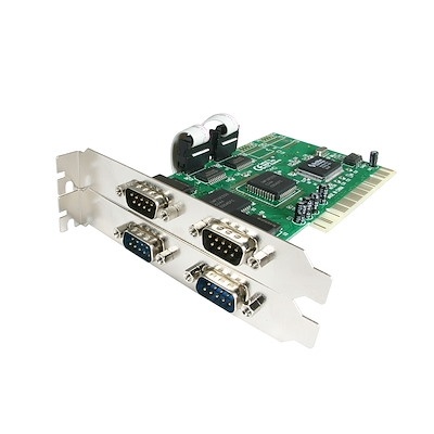 StarTech 4 Port PCI Low Profile RS232 Serial Adapter Card with 16550 UART