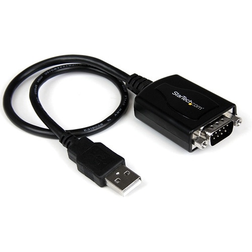 StarTech USB to RS232 Serial DB9 Adapter Cable with COM Retention (Black, 30.4cm)