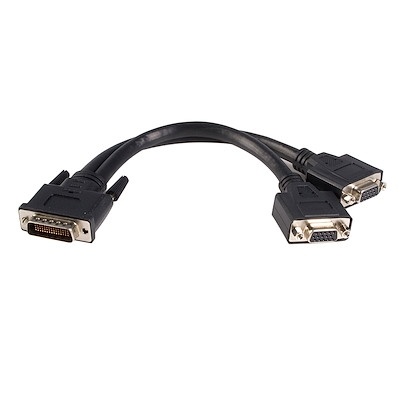 StarTech LFH 59 Male to Dual Female VGA DMS 59 Cable (20.3cm)