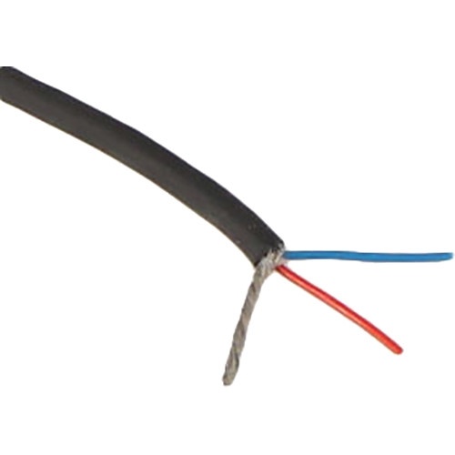 Cable Techniques DIY Premium Raw Cable for Low-Profile Connectors (Black, 3.2mm OD, 2 Conductors)