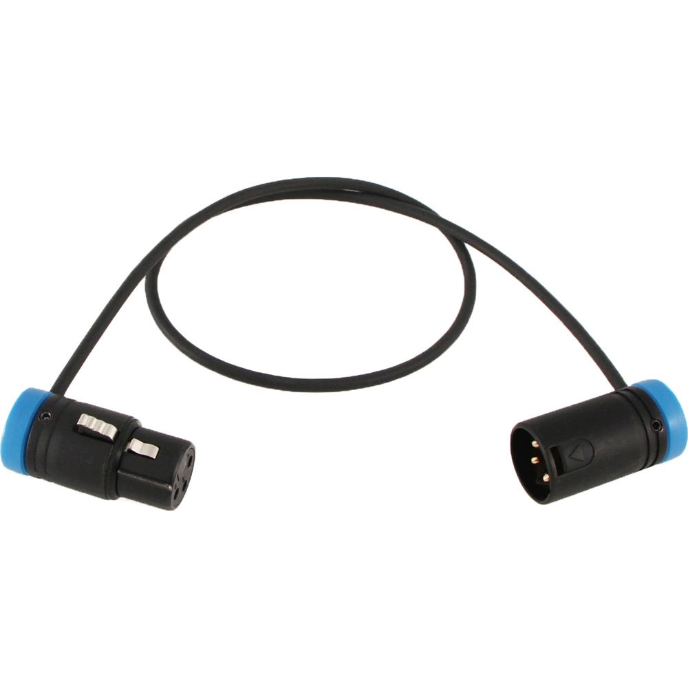 Cable Techniques Low-Profile, 3-Pin XLR Female to 3-Pin XLR Male Cable (Blue Caps, 60.9cm )