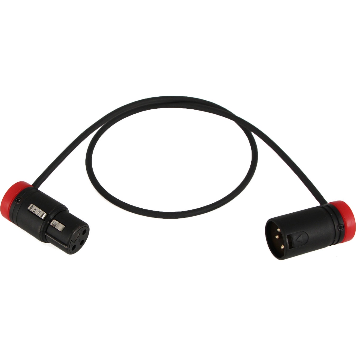 Cable Techniques Low-Profile, 3-Pin XLR Female to 3-Pin XLR Male (Red Caps, 60.9cm)