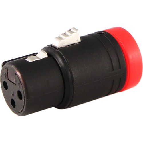 Cable Techniques CT-LPXLR-3F-R Low-Profile XLR 3-Pin Female Connector (Red Cap)