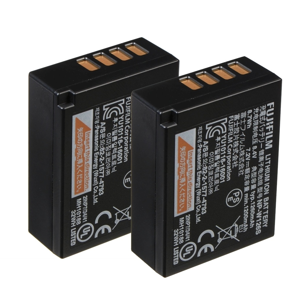 Fujifilm NP-W126S Li-Ion Battery Pack (x2 Batteries)