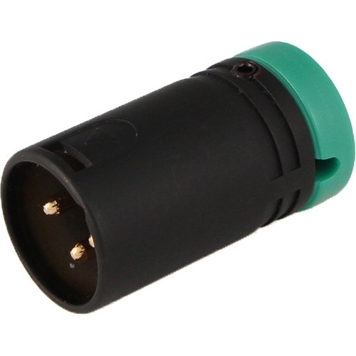 Cable Techniques CT-LPXLR-3M-G Low-Profile XLR 3-Pin Male Connector (Green Cap)