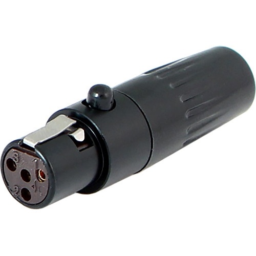 Cable Techniques TA4FL 4-Pin Female Mini-XLR Connector (Black, 6mm Outlet)