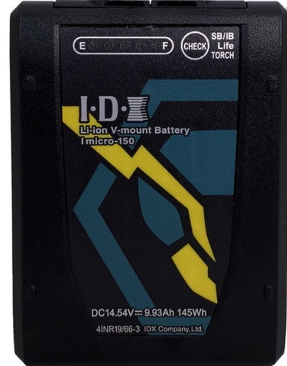 IDX Imicro-150 Micro V-Mount Battery (145Wh Capacity, 100W D-Tap)