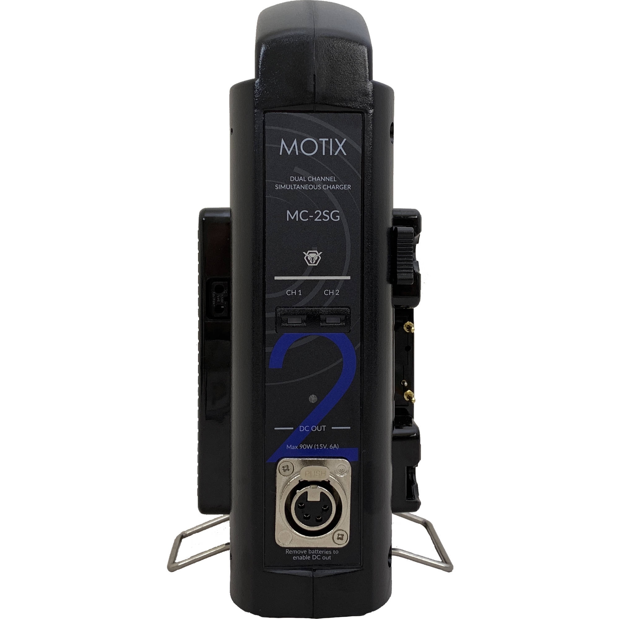 IDX System Technology MOTIX Dual Simultaneous Gold Mount Charger with 90W XLR Output