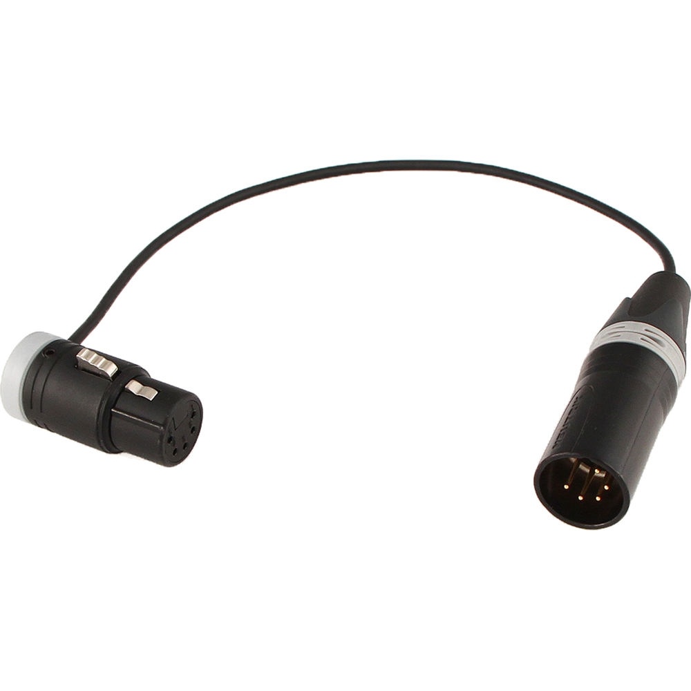 Cable Techniques LPXLR-5F to XLR-5M Low-Profile Stereo XLR 5-Pin Mic Jumper Cable (22.8cm)