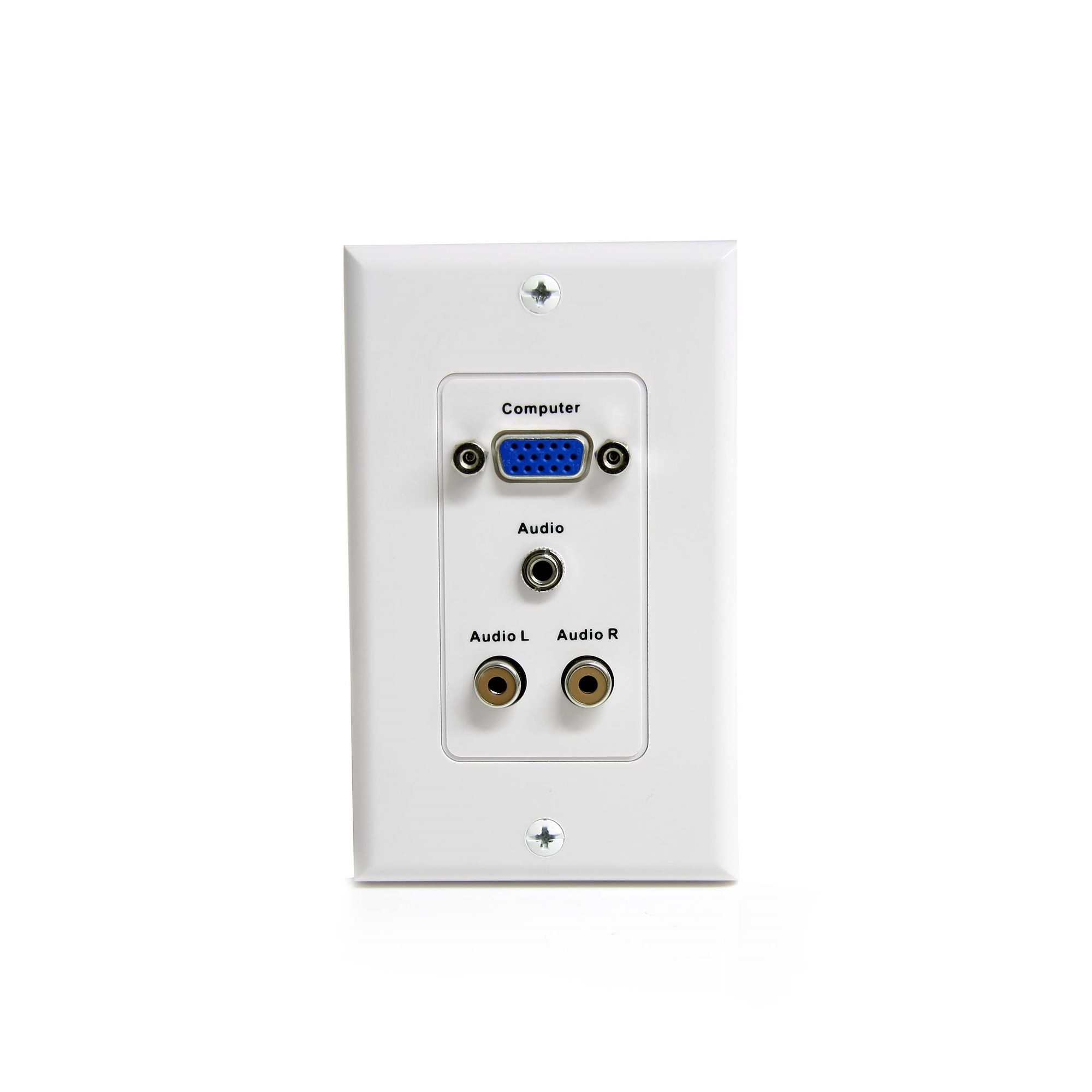 StarTech 15-Pin Female VGA Wall Plate with 3.5mm (White)