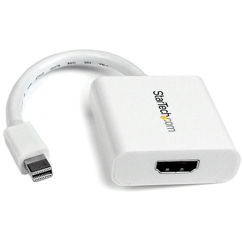 StarTech Mini-DisplayPort to HDMI Video Adapter Converter (White)