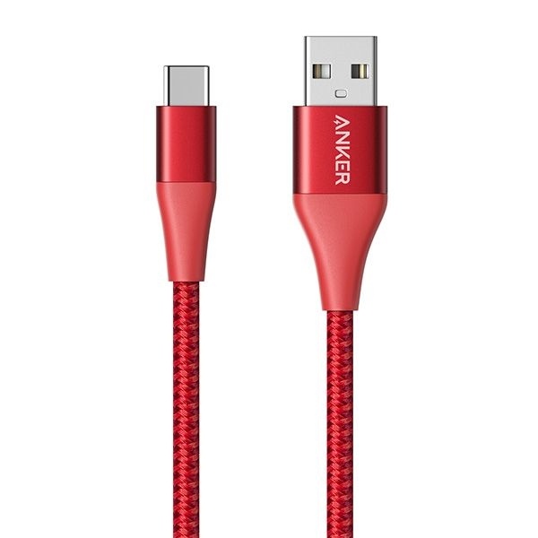 Anker PowerLine+ II 0.9m USB-C to USB-A 2.0 (Red)