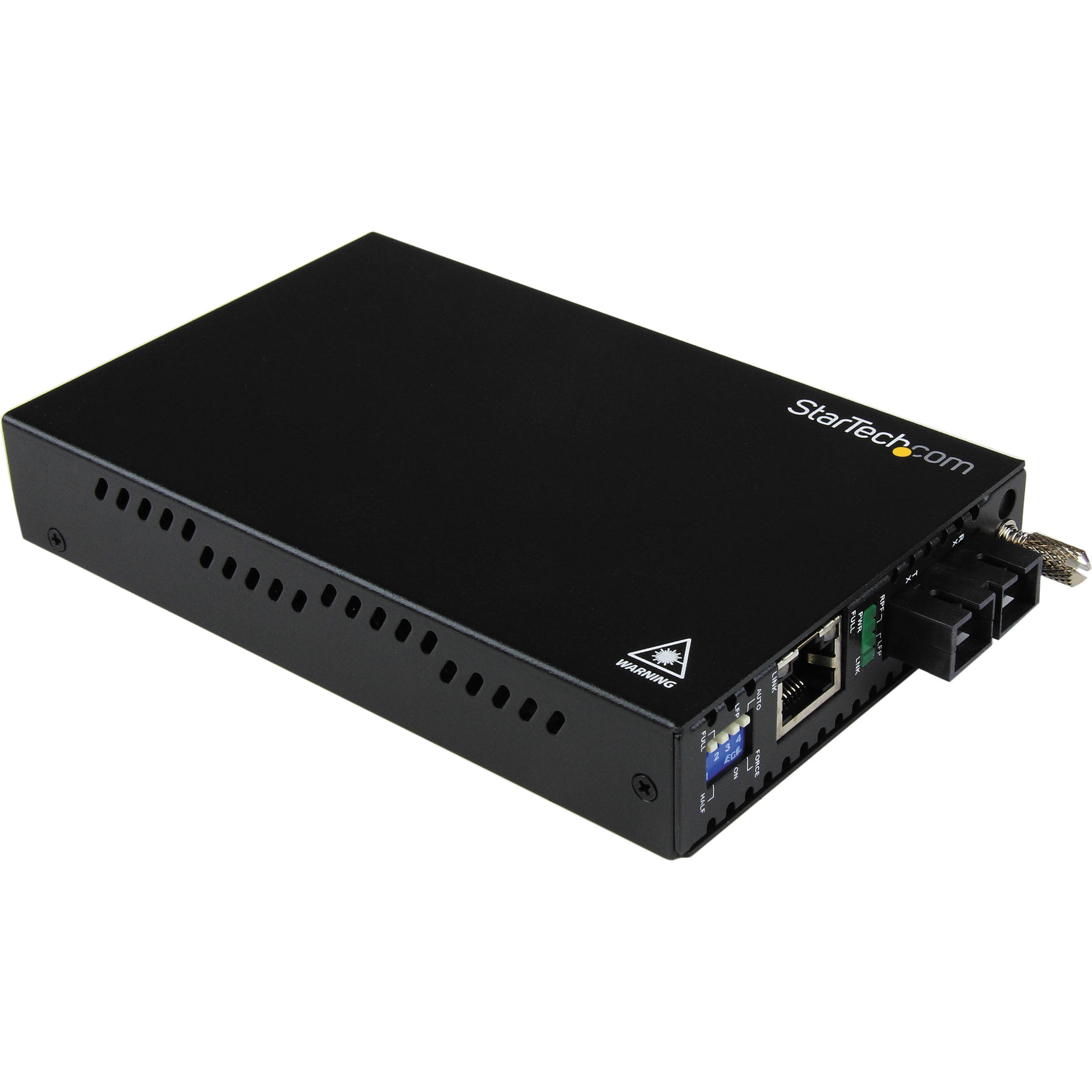 StarTech 1000 Mb/s Gigabit Multi-Mode Fiber Media Converter (SC Connector, Black)