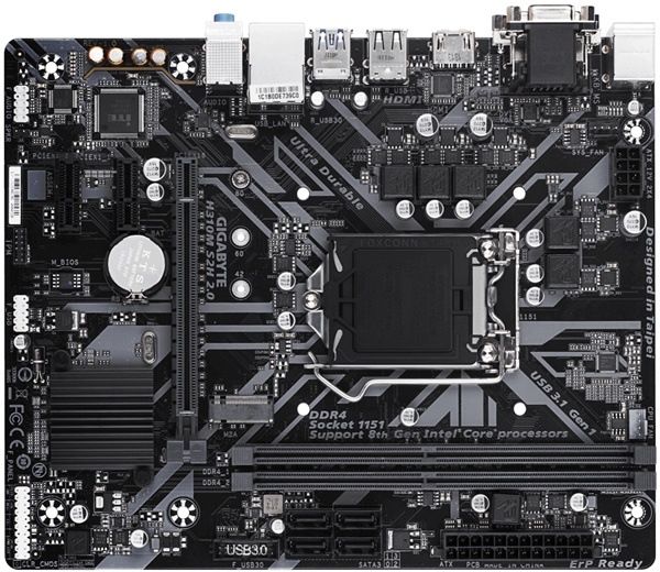 Gigabyte GA-H310M-S2H 2.0 mATX LGA1151v2 DDR4 Motherboard