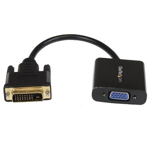 StarTech DVI-D Male to VGA Female Active Adapter Converter Cable (Black, 24.8cm)