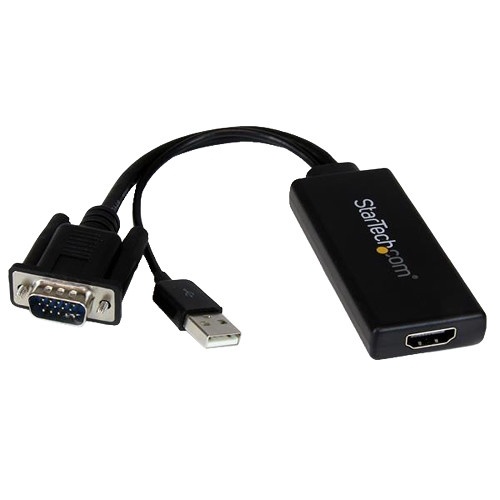 StarTech VGA to 1080p HDMI Adapter with USB Audio & Power (25cm)