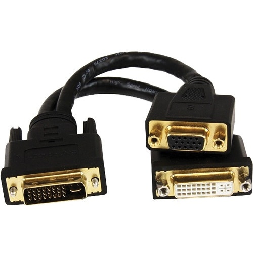 StarTech DVI-I Male to DVI-D and VGA Female Wyse Splitter Cable (0.2m)