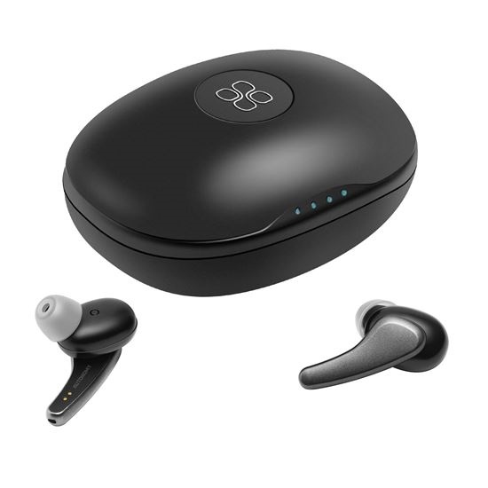 PROMATE Autonomy High Definition Metallic TWS Wireless Earbuds with IntelliTouch (Black)