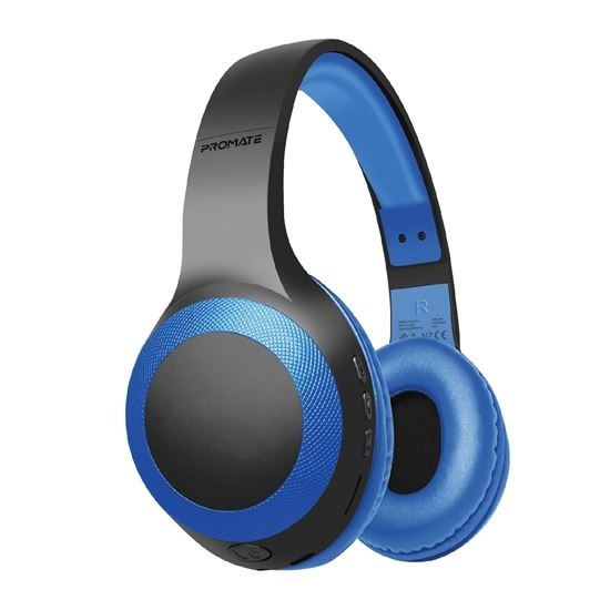 Promate LaBoca Deep Bass Over-Ear Wireless Headphones (Blue)