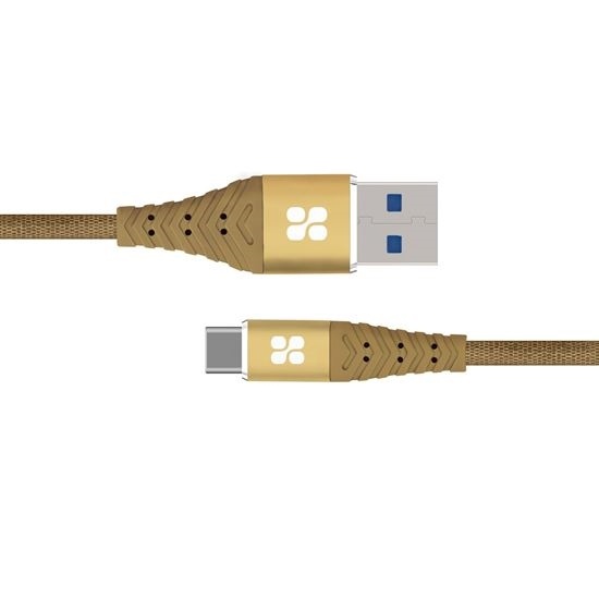 PROMATE NerveLink-C 1.2m High Speed Data Sync and Charge USB-C Cable (Gold)