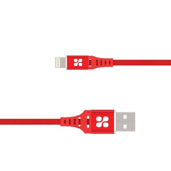PROMATE NerveLink-i2 Ultra-Slim Power and Data Cable with Lightning Connector (2m, Red)